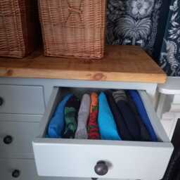 Rustic Solid Wood Chest Of Drawers, Painted Cottage Style - thumbnail 4