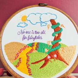 Personalised Nursery Wall Art, Woodland Decor, Childrens Birthday Gift, Unisex Baby Nursery, Hand Embroidery Hoop Art - thumbnail 2