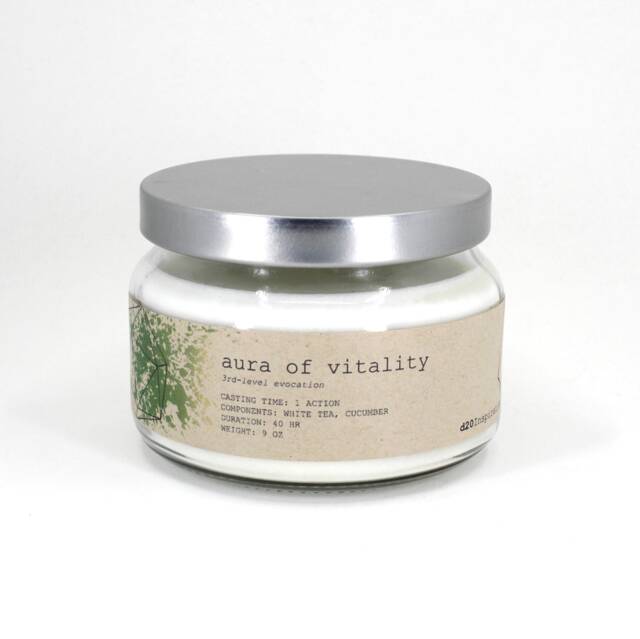 Aura Of Vitality Spell Candle - Inspired By Dungeons & Dragons Rpg - image 1