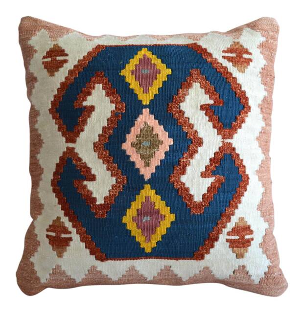 New Silk Pillow Kilim Cushion Cover -Turkish Pillow Sham - Rug Organic Case Burlap Throw 16 - image 1