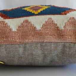 New Silk Pillow Kilim Cushion Cover -Turkish Pillow Sham - Rug Organic Case Burlap Throw 16 - thumbnail 2