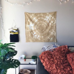 Hand Dyed Bullseye Tapestry Bohemian Ombre Wall Decor - thumbnail 4