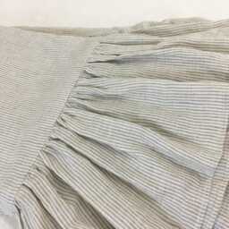 A Pair Of Linen Ticking Striped Pillow Covers Feature Mermaid Long Ruffles, Inspired By French Country Style, Cases - thumbnail 2
