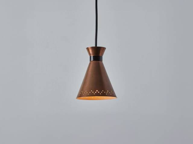Modern Copper Kitchen Island Pendant Lights Fixture, Small Hanging Light Over Island, Hand Crafted Lamp Shade - image 1