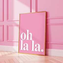 Oh La Print, Colourful Wall Decor, Bedroom Eclectic Art Poster, Home Trendy, Groovy Print in Pink 2732 - thumbnail 3