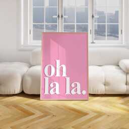 Oh La Print, Colourful Wall Decor, Bedroom Eclectic Art Poster, Home Trendy, Groovy Print in Pink 2732 - thumbnail 2