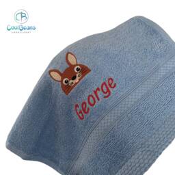 Bunny Rabbit Towel - Personalised Face Cloth/Hand Bath = Embroidered - thumbnail 3
