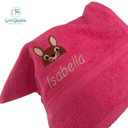 Bunny Rabbit Towel - Personalised Face Cloth/Hand Bath = Embroidered - thumbnail 2