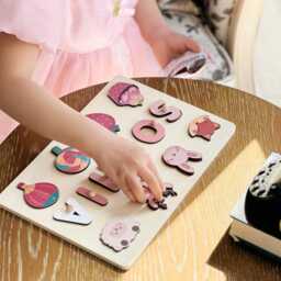 Personalised Woodland Animal Name Puzzle - Custom Wooden Learning Toy - thumbnail 3