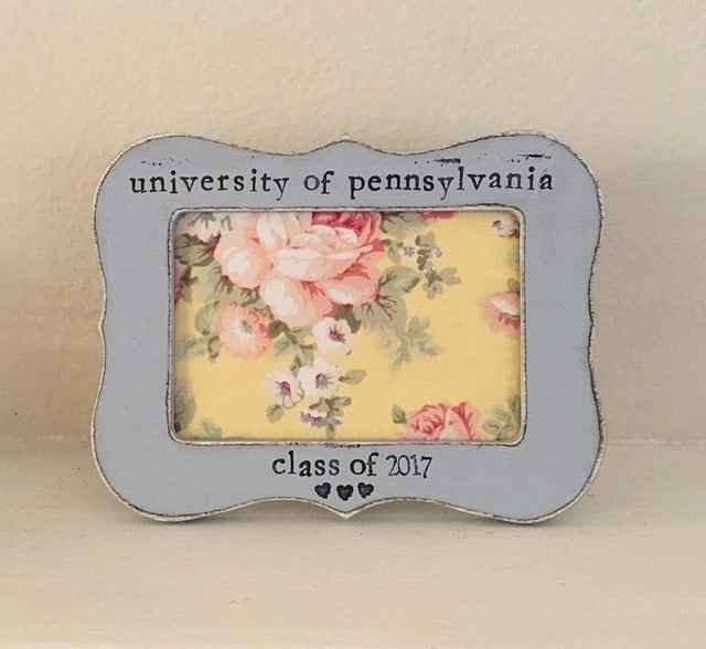Personalized Graduation Picture Frame Hand-Painted Vintage Style - image 1