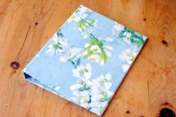 Handmade A4 Ring Binder Orchard Blossom Sky, Floral Stationery - thumbnail 1