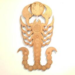 Scorpio Zodiac Wood Wall Art Chakra, Flower Of Life, Sacred Geometry - thumbnail 4