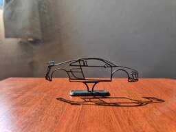 Gift For Audi R8 Fan Silhouette Desk Art, Car Guy Birthday Shadow Wall Garage Boyfriend Gift, Dad Office Decor, Christmas - thumbnail 1