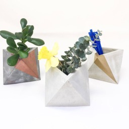 Concrete Planter Geometric, Succulent Planter, Geometric Plant Pot, Decorative Concrete, Handmade Pencil Holder