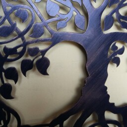 Black Metal Tree Of Life Wall Art Celtic Antique Finish - 27.5 Inch - thumbnail 2