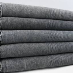 "stone Washed Towel, Turkish Towel, Black Towel, 33""x65" - thumbnail 3
