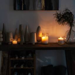 Wooden Christmas Tree Set Scandinavian Rustic Holiday Decor - thumbnail 3