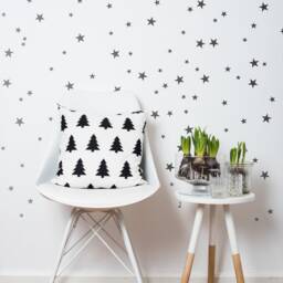 Star Wall Decals - Baby Nursery Decor, Silver Vinyl Decal Stickers - thumbnail 2