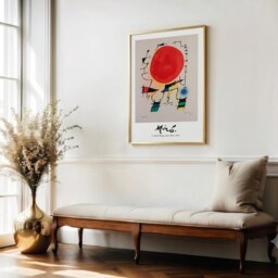 Joan Mir?? Soleil Rouge Wall Art - Framed Canvas - thumbnail 2