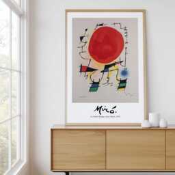 Joan Mir?? Soleil Rouge Wall Art - Framed Canvas - thumbnail 3