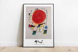 Joan Mir?? Soleil Rouge Wall Art - Framed Canvas - thumbnail 1