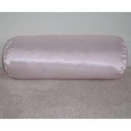 Pink Satin Bolster Pillow Cover 6x16 Neck Roll Cylinder Round Scatter Throw Cushion Sham Case Light Baby - thumbnail 2