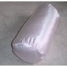 Pink Satin Bolster Pillow Cover 6x16 Neck Roll Cylinder Round Scatter Throw Cushion Sham Case Light Baby - thumbnail 1