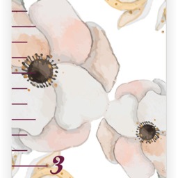 Growth Chart - Ruler Canvas Kids Chart Custom Height Ruler -Nursery -Baby Girl Nursery -Floral - thumbnail 2