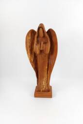 Angel Made Of Wood, Wooden Angel, Walnut