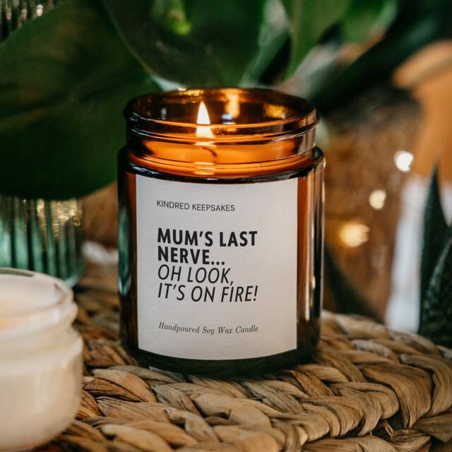 Mum's Last Nerve Candle Mothers Day Gift From Daughter Funny For Mum - image 1