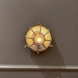 Brava Handmade Brass Nautical Sconce - Ip64 Rated Marine Fixture For Outdoor Wall, Ceiling Installation, Bathroom Or Coastal Spaces - thumbnail 2