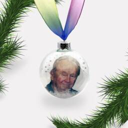Personalised Memorial Photo Christmas Bauble - Gift Xmas Ornament - thumbnail 3