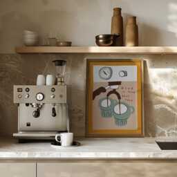 Give It Your Best Shot Espresso Print, Coffee Kitchen Wall Decor, Aesthetic Gallery Wall, Home Inspo, Unframed - thumbnail 2