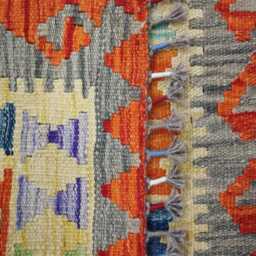 Runner Rug Classic, Handmade Artisan Afghan Turkish, Scandinavian, Navajo, Bohemian, Wool Flatweave Multicolour Kilim 203x70 cm - thumbnail 3