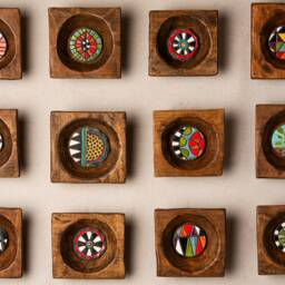 Ceramic Wall Art, Handmade Tile Framed - Choose From 12 Patterns Sculpture - Arizona - thumbnail 4