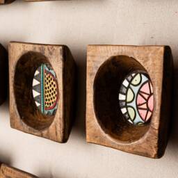Ceramic Wall Art, Handmade Tile Framed - Choose From 12 Patterns Sculpture - Arizona - thumbnail 3