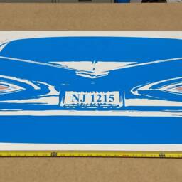1959 Impala Hot Rod Vinyl Decal, Personalized License Plate, Garage Decor - thumbnail 3