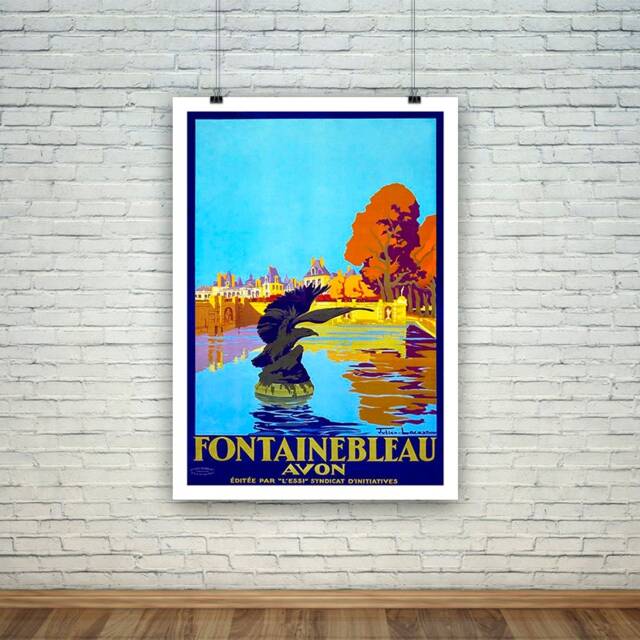Fontainebleau Poster Vintage French Travel Print - image 1