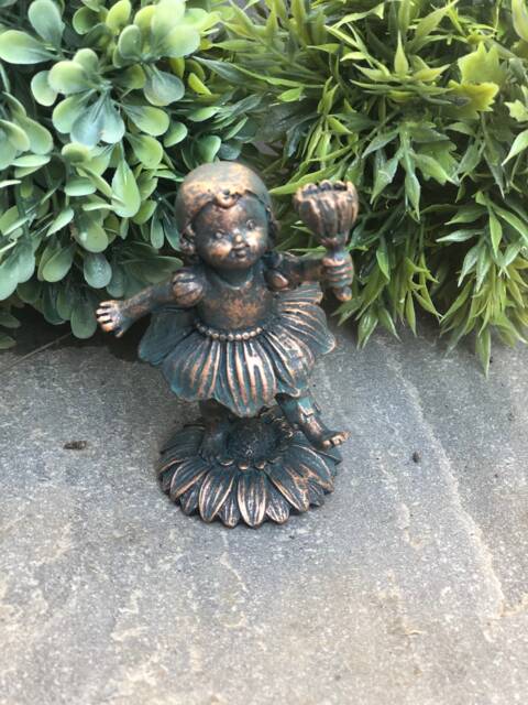 Miniature Child Flower Fairy Ornament, Garden Fairy, Garden, Gifts - image 1