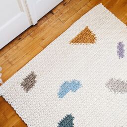 Crocheted Terazzo Carpet For The Living Room, Large Crochet Rug For A Touch Of Handmade Charm, Unique Design - thumbnail 2