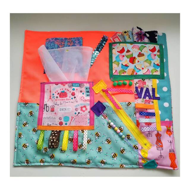 Personalised Dementia Lap Blanket Alzheimers Sensory Quilt Adult Fidget Therapy Fiddle Gift Residents Activities Seniors Autism Easter Gift - image 1