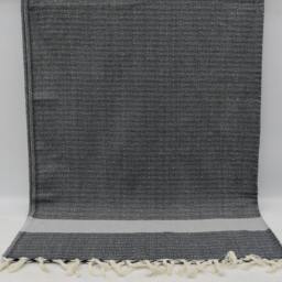 "Blanket, Beach Throw, Bed Cover, Navy Blue & Gray Blanket, Turkish Blanket, Sofa Cover, Turkish Throw, 79""x97" - thumbnail 4