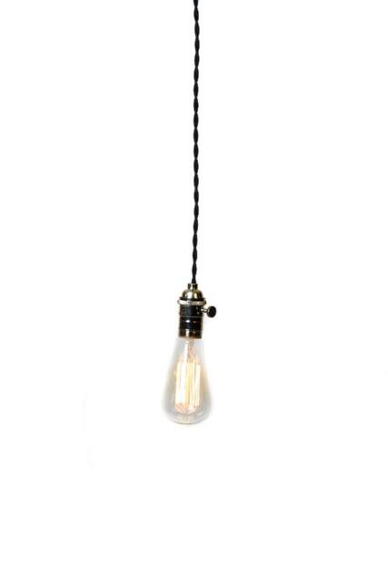 Simply Modern Bare Bulb Chrome Socket Pendant Light - image 1