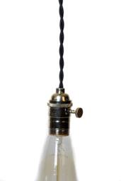 Simply Modern Bare Bulb Chrome Socket Pendant Light - thumbnail 3
