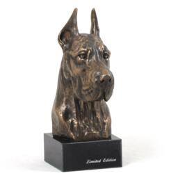 Great Dane - Cropped, Dog Marble Statue, Limited Edition, Artdog. Made Of Cold Cast Bronze. Perfect Gift. Limited Edition
