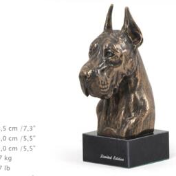 Great Dane - Cropped, Dog Marble Statue, Limited Edition, Artdog. Made Of Cold Cast Bronze. Perfect Gift. Limited Edition - thumbnail 4