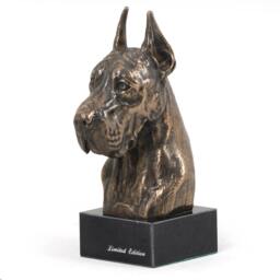 Great Dane - Cropped, Dog Marble Statue, Limited Edition, Artdog. Made Of Cold Cast Bronze. Perfect Gift. Limited Edition - thumbnail 2