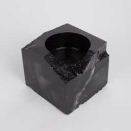 Alexandrette Black Marble Candleholder Natural Stone Decor - thumbnail 2