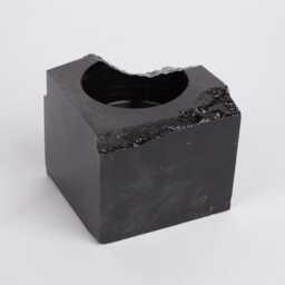 Alexandrette Black Marble Candleholder Natural Stone Decor - thumbnail 3