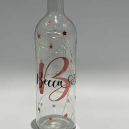 Personalised Initial Light Up Bottle, Birthday Keepsake, Milestone, Gift For Her, Bridesmaid, Home, Christmas, Wedding Present, Best Friend - thumbnail 3